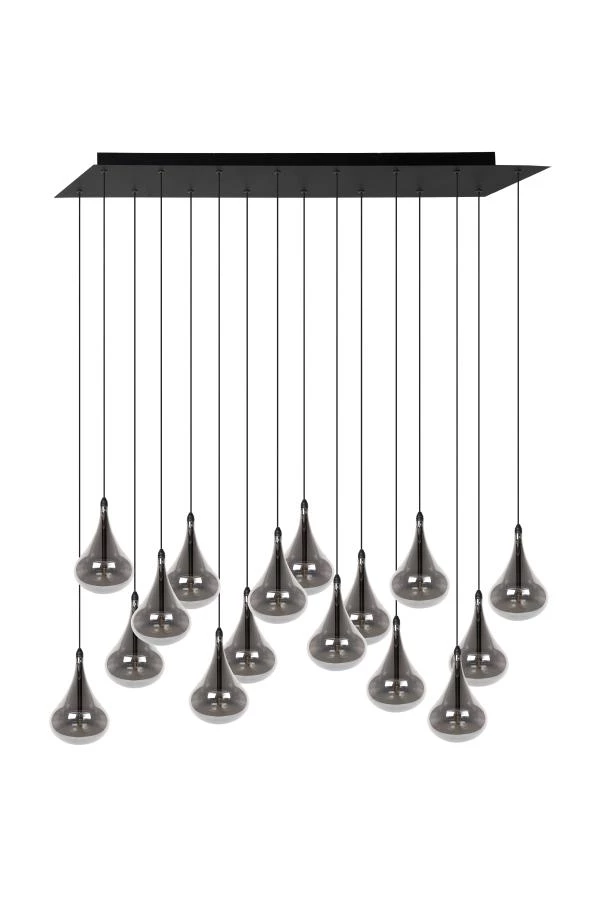 Lucide TEARS - Hanglamp - LED Dimb. - G4 - 16x1,5W 3000K - Zwart - uit